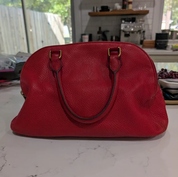 Large Red J.Crew Biennial Satchel - Picture 13 of 14